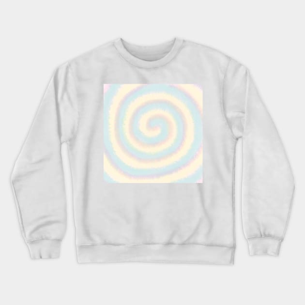 Pastel Tie Dye Spiral Scrapbooking Design Crewneck Sweatshirt by designsbyjuliee